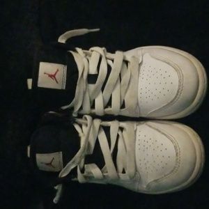 Nike Air Jordans(red,white and black) Size:11c